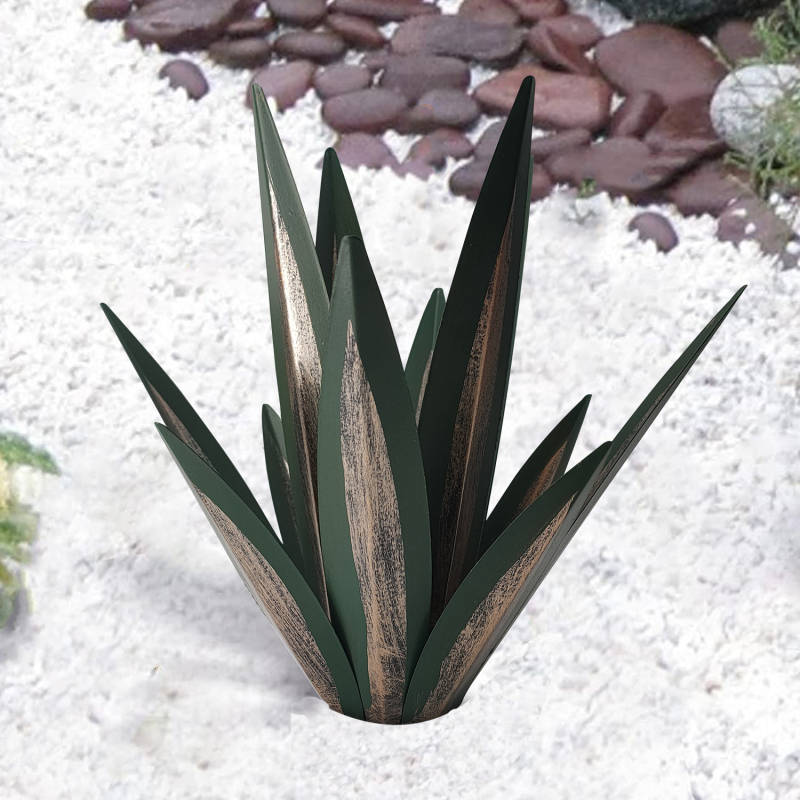 Željezni ukras u obliku cvijeta agave za vanjski vrt