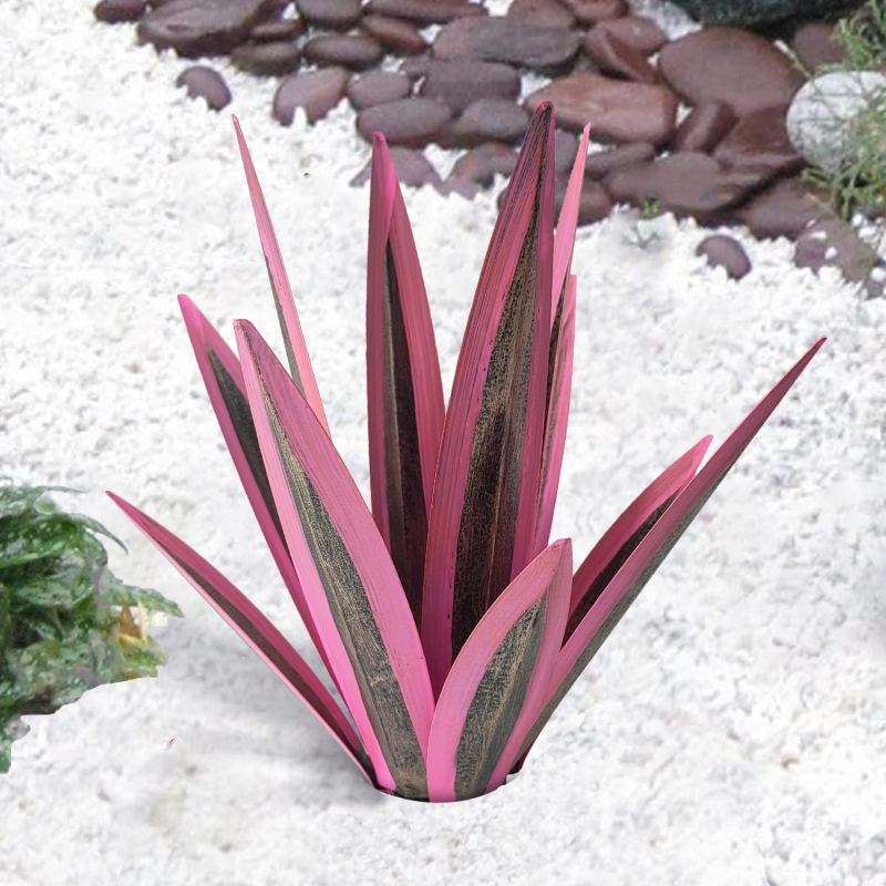 Željezni ukras u obliku cvijeta agave za vanjski vrt