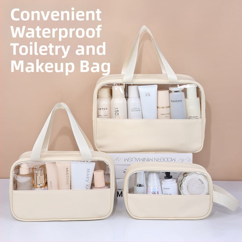 Τσάντα καλλυντικών με patchwork από PVC, αδιάβροχη, κορεατικού στυλ, για ταξίδια