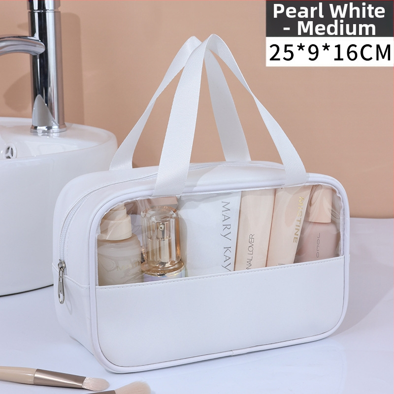 Geantă de toaletă din PVC, patchwork, impermeabilă, stil coreean, pentru călătorii