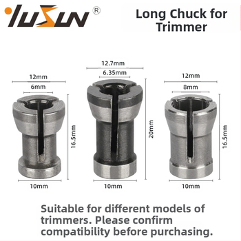 Κύλινδρος σφιξίματος για μηχανή κοπής με επεκτεινόμενη μετατροπική θήκη για ξυλουργική φρέζα, χάλυβας, μοντέλα 6 mm, 6,35 mm, 8 mm, μάρκα Yusheng