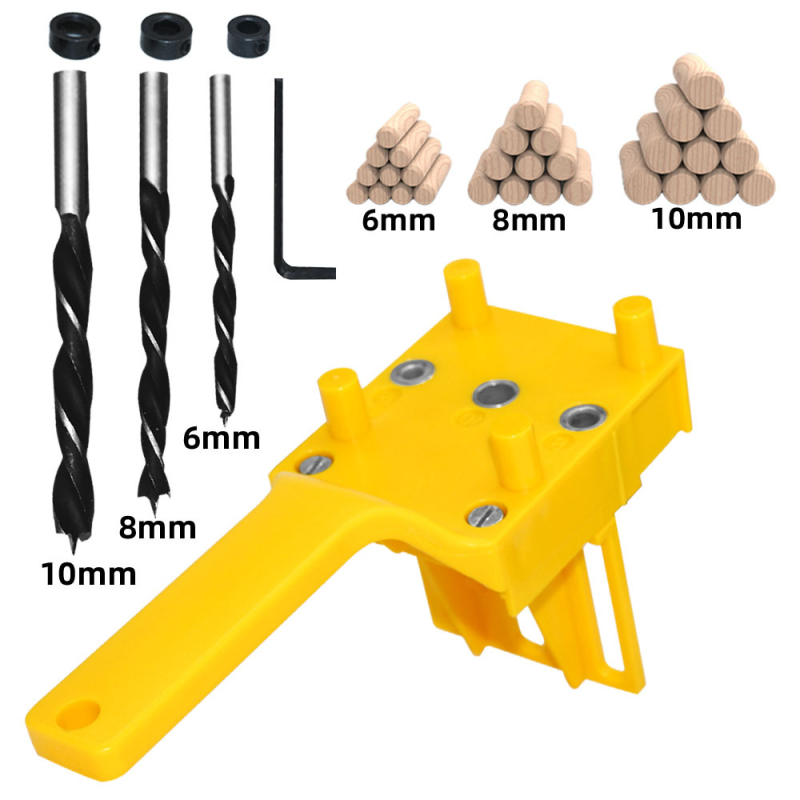 Εργαλείο ξυλουργικής για ευθείες οπές, χειροκίνητος εντοπιστής διάτρησης ABS για συναρμολόγηση ξύλου, 1 κιτ, μεσαίο πρότυπο, οικιακή χρήση