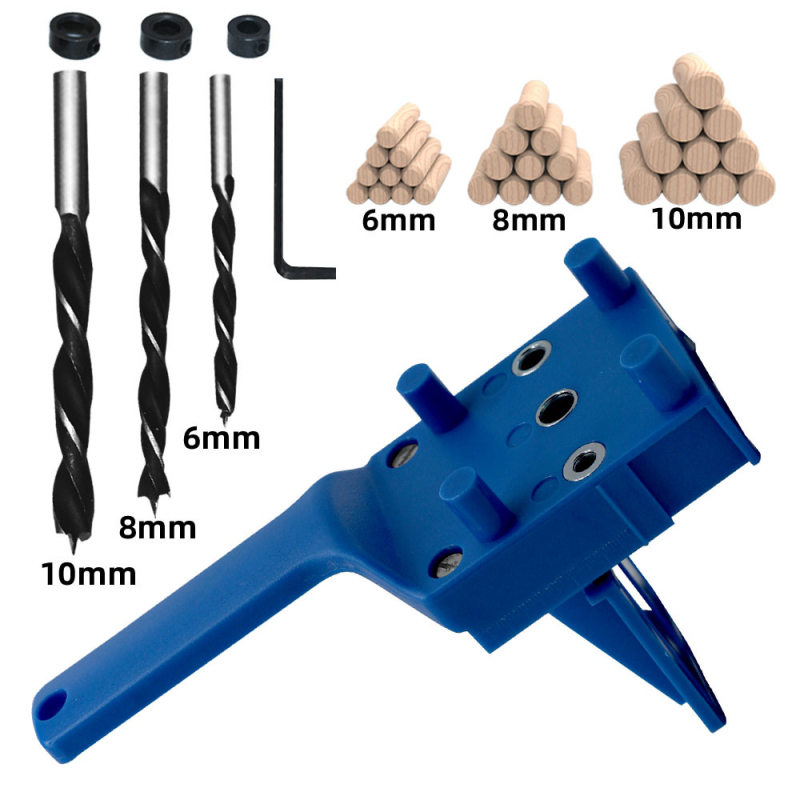 Εργαλείο ξυλουργικής για ευθείες οπές, χειροκίνητος εντοπιστής διάτρησης ABS για συναρμολόγηση ξύλου, 1 κιτ, μεσαίο πρότυπο, οικιακή χρήση