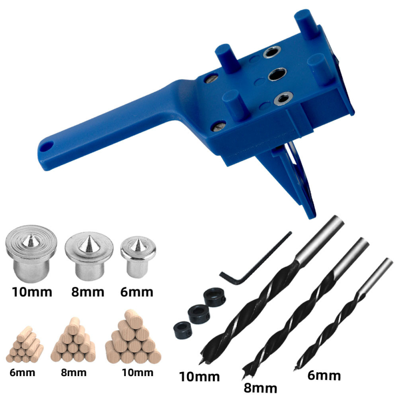 Εργαλείο ξυλουργικής για ευθείες οπές, χειροκίνητος εντοπιστής διάτρησης ABS για συναρμολόγηση ξύλου, 1 κιτ, μεσαίο πρότυπο, οικιακή χρήση