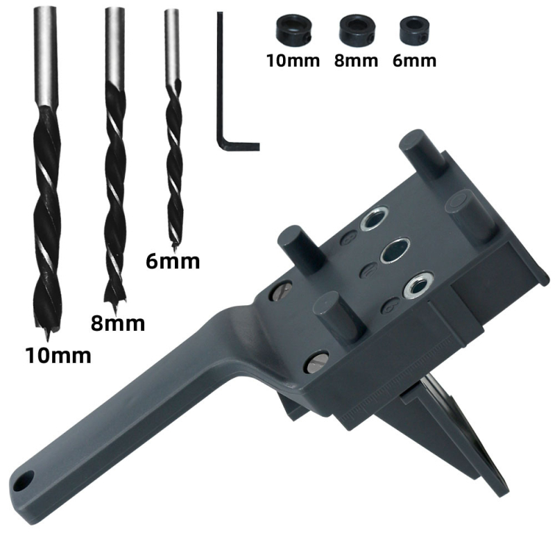 Εργαλείο ξυλουργικής για ευθείες οπές, χειροκίνητος εντοπιστής διάτρησης ABS για συναρμολόγηση ξύλου, 1 κιτ, μεσαίο πρότυπο, οικιακή χρήση