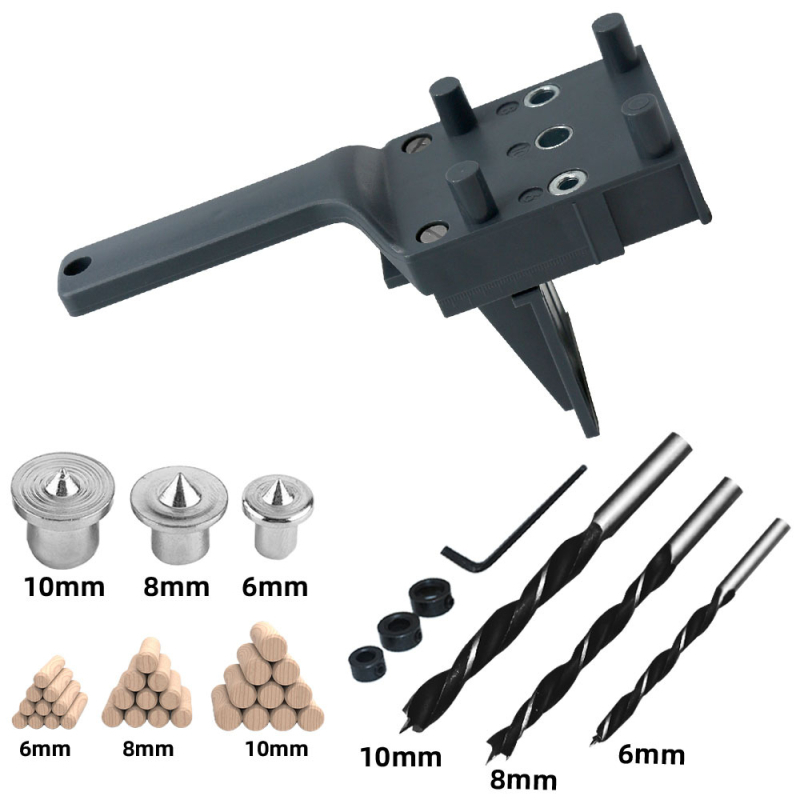 Εργαλείο ξυλουργικής για ευθείες οπές, χειροκίνητος εντοπιστής διάτρησης ABS για συναρμολόγηση ξύλου, 1 κιτ, μεσαίο πρότυπο, οικιακή χρήση