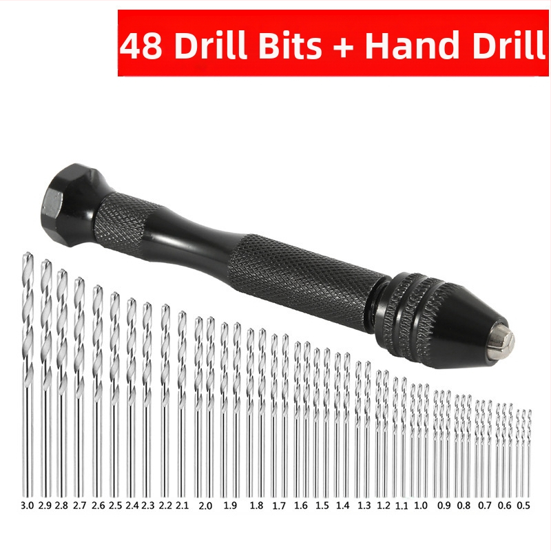 Xinsentuo Σετ εργαλείων χειροκίνητου τρυπανιού για μοντέλα DIY — Αλουμινού κράμα, 150 τεμάχια, για πλαστικό/ξύλο/ακρυλικό