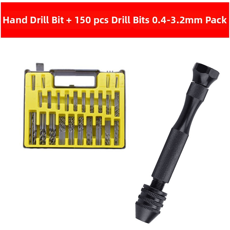 Xinsentuo Σετ εργαλείων χειροκίνητου τρυπανιού για μοντέλα DIY — Αλουμινού κράμα, 150 τεμάχια, για πλαστικό/ξύλο/ακρυλικό