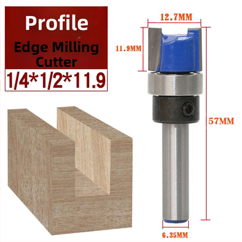 Κεφαλή κοπής ξύλου με ρουλεμάν, άξονας 6.35 mm, ευθεία/αντιγραφική φρέζα για φρεζαριστικές μηχανές