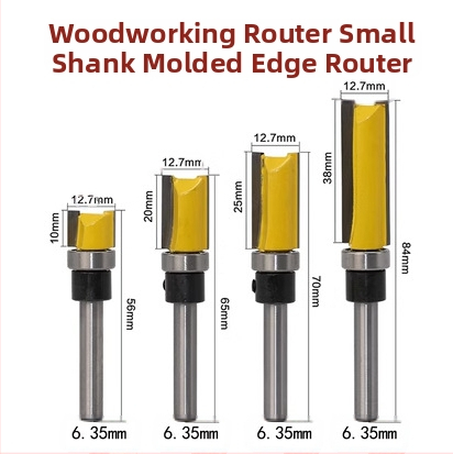 Κεφαλή κοπής ξύλου με ρουλεμάν, άξονας 6.35 mm, ευθεία/αντιγραφική φρέζα για φρεζαριστικές μηχανές
