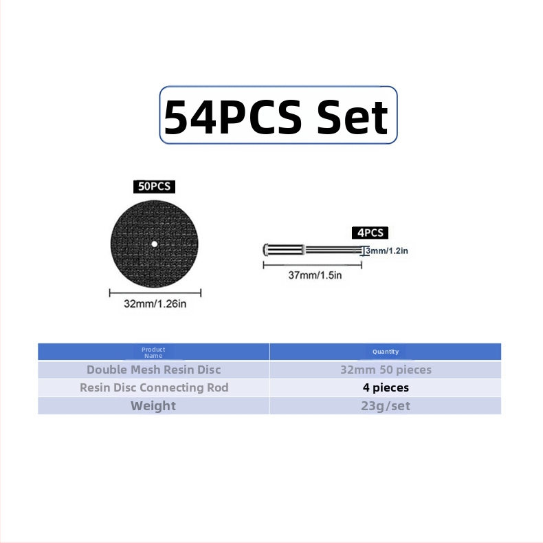 WELIBA Комплект дискове за рязане — диамантени и смолени дискове със стомана с висока скорост за дърво, метал и нефрит; максимална скорост на рязане 20000