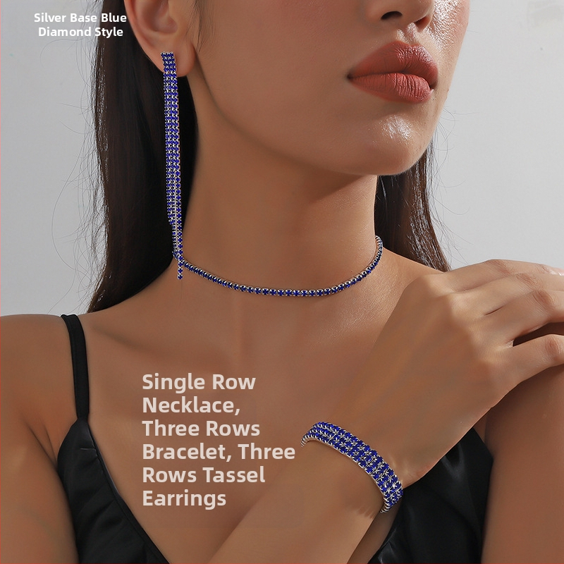 Κολιέ με κρυστάλλους, μενταγιόν από τιτάνιο ατσάλι, πολύστρωτος γεωμετρικός σχεδιασμός για γυναίκες