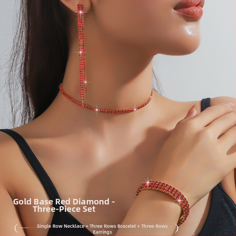 Κολιέ με κρυστάλλους, μενταγιόν από τιτάνιο ατσάλι, πολύστρωτος γεωμετρικός σχεδιασμός για γυναίκες