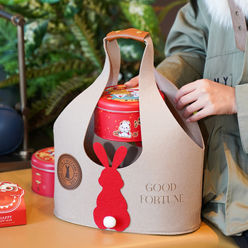 Τσαντάκι δώρου με ουρά κουνελιού για μπισκότα – εορταστική συσκευασία τροφίμων