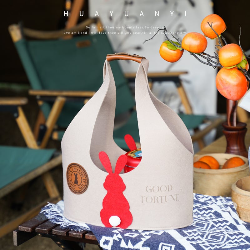 Τσαντάκι δώρου με ουρά κουνελιού για μπισκότα – εορταστική συσκευασία τροφίμων