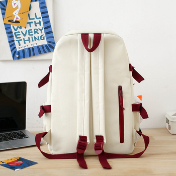 Skolas mugursoma - Oxford audums, izturīgs pret nodilumu, mūsdienīgs stils, poliestera oderējums, vienkrāsains raksts