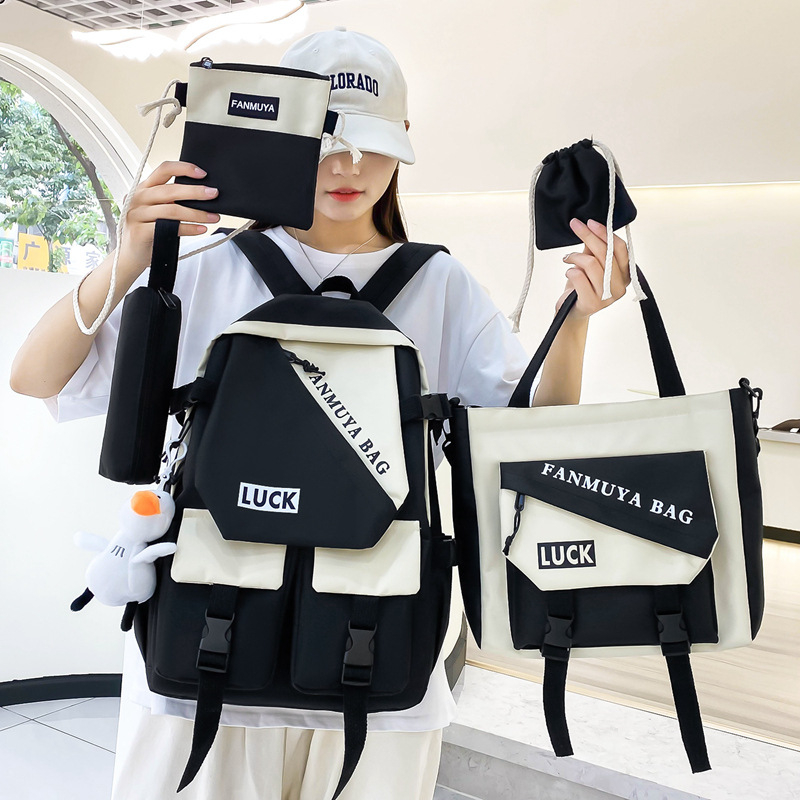 Skolas mugursoma - Oxford audums, izturīgs pret nodilumu, mūsdienīgs stils, poliestera oderējums, vienkrāsains raksts