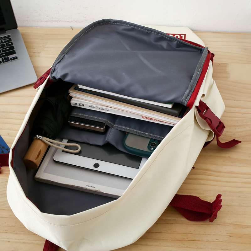 Skolas mugursoma - Oxford audums, izturīgs pret nodilumu, mūsdienīgs stils, poliestera oderējums, vienkrāsains raksts