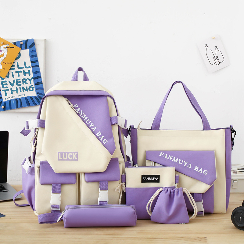 Skolas mugursoma - Oxford audums, izturīgs pret nodilumu, mūsdienīgs stils, poliestera oderējums, vienkrāsains raksts