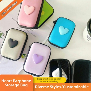 YJX-102 EVA ausinių pakavimo krepšys – karšto presavimo + siuvimas, 3C elektronikos pakavimas