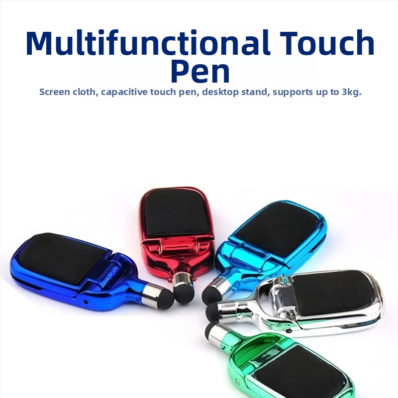 5-в-1 стойка за телефон и таблет със капацитивен стилус и пластмасов корпус
