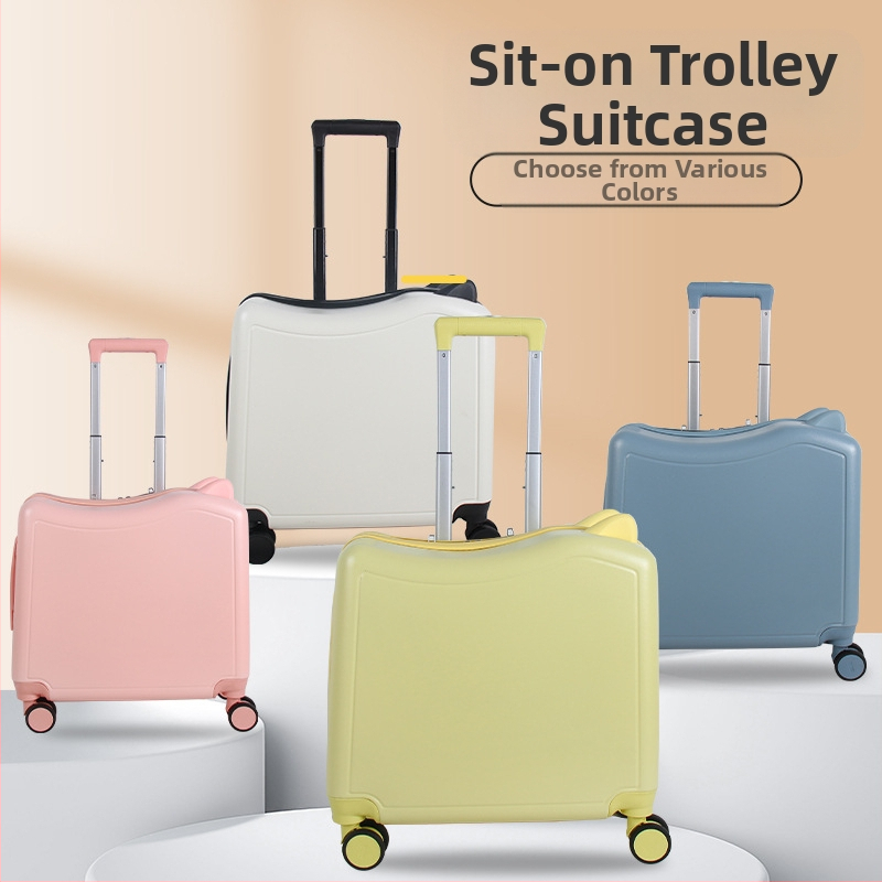 Детски куфар за пътуване с котешки уши, цип за отваряне, универсални колела, заключване с парола, тегло 2,8 кг