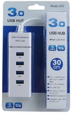 USB хъб SD-134 с независим превключвател, 1–4 порта, USB 2.0, 480 Mbps, захранван през USB