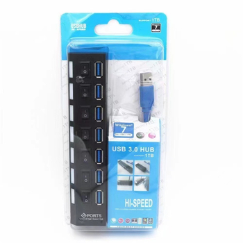 USB хъб SD-134 с независим превключвател, 1–4 порта, USB 2.0, 480 Mbps, захранван през USB