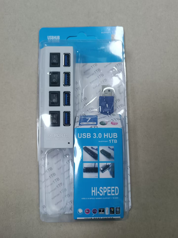 USB хъб SD-134 с независим превключвател, 1–4 порта, USB 2.0, 480 Mbps, захранван през USB