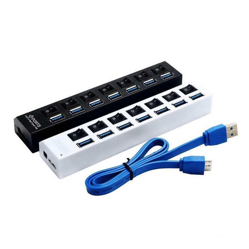 SD-134 USB hubs neatkarīgu slēdzi, 1–4 ostas, USB 2.0, 480 Mbps, barošana pa USB