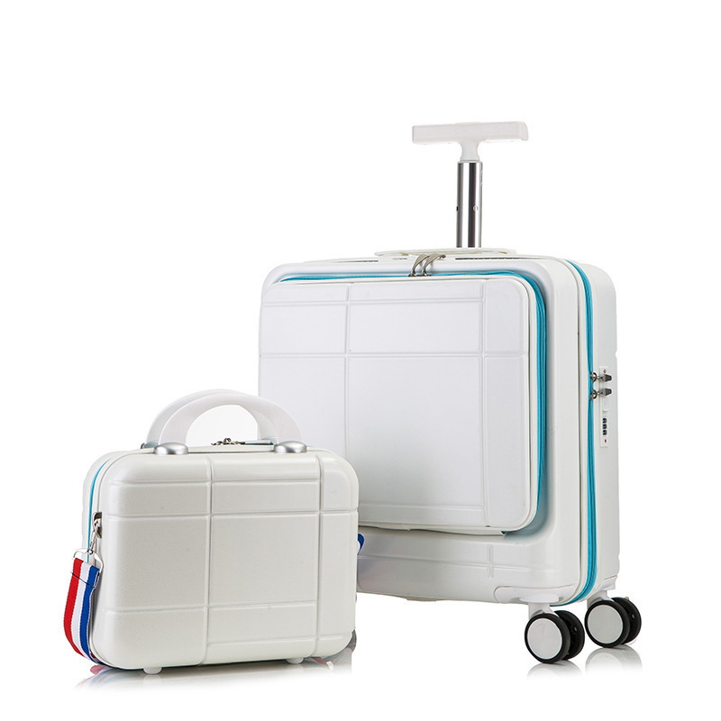 Silver Shield PC бизнес куфар с предно отваряне, цип, универсални колела и заключване с парола