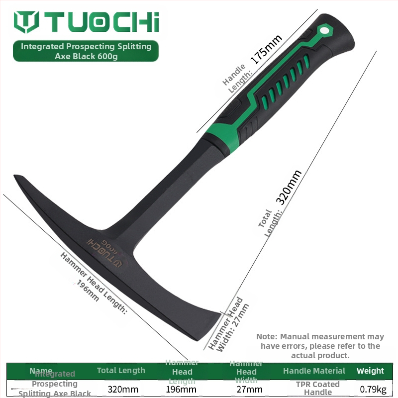 Geologijos tyrimų plaktukas – daugiafunkcis, ašia plokščia galva, tinkamas alpinizmui ir kasybai