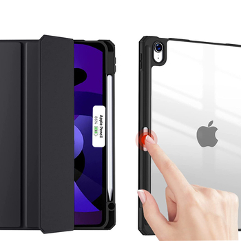 iPad Pro 2024 aizsarg vāciņš ar zīmoga nodalījumu, mākslīgā āda, flip dizains, izturīgs pret kritieniem, saderīgs ar Apple iPad Pro 2024