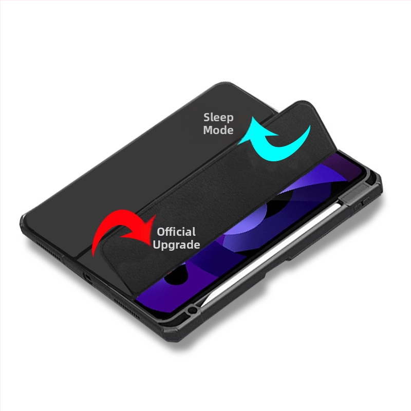 Калъф за iPad Pro 2024 със слот за стилус, изкуствена кожа, флип дизайн, защита от падане, съвместим с Apple iPad Pro 2024