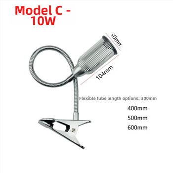 LED klipinis prožektorius su aliuminio korpusu, 5W–12W, CRI 80–89, ≤36V, mygtuko jungiklis