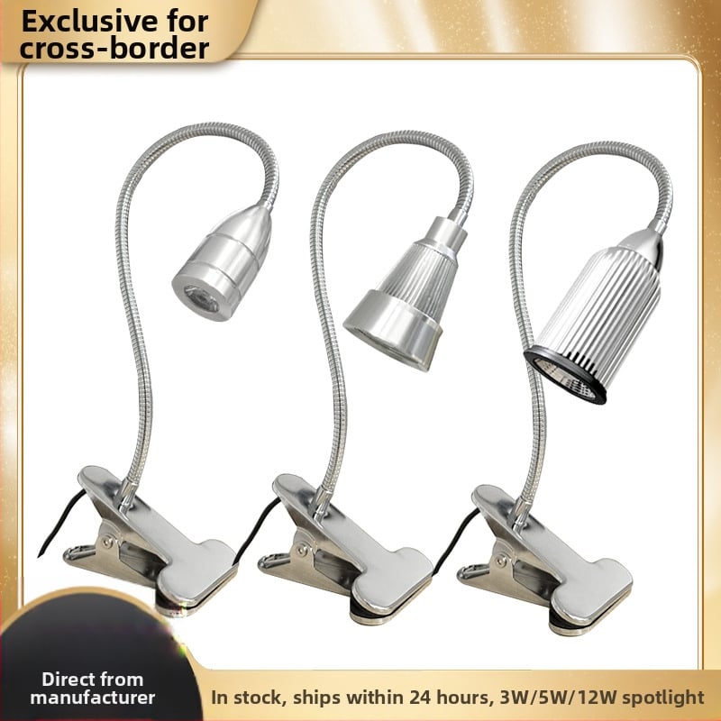 LED klipinis prožektorius su aliuminio korpusu, 5W–12W, CRI 80–89, ≤36V, mygtuko jungiklis