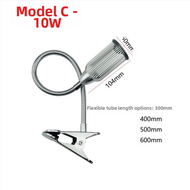 LED клип прожектор с алуминиев корпус, 5W–12W, CRI 80–89, ≤36V, бутонен превключвател