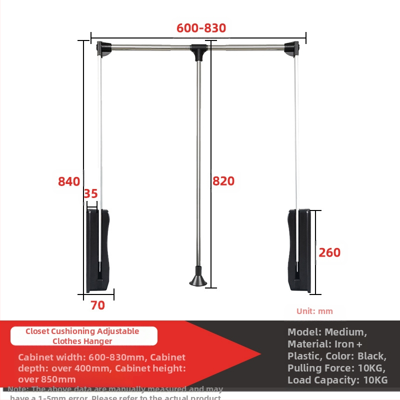 Κρεμάστρες ρούχων με αμορτισέρ για γκαρνταρόμπα, ντουλάπι και υψηλό ντουλάπι — Αλουμίνιο KM-306, Σύγχρονο μινιμαλιστικό στυλ, Προέλευση Φοσάν