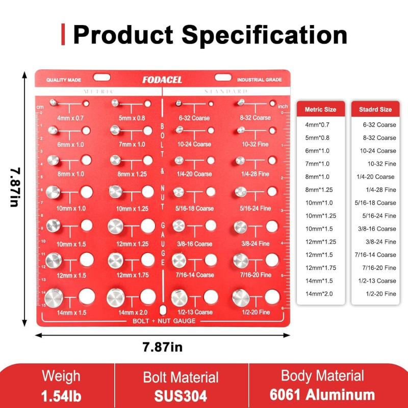 Έλεγχος σπειρώματος βιδών και παξιμαδίων – Μετρητής