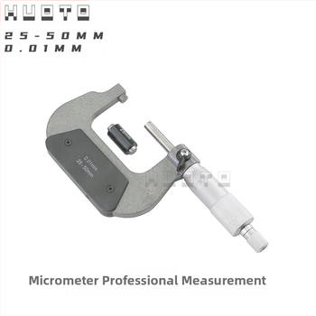 HUOTO Μικρομέτρο νημάτων, εμβέλεια 0-100 mm, μέτρηση εξωτερικού διαμέτρου, μέτρηση μεσαίου διαμέτρου νημάτων, αξεσουάρ μέτρησης πάχους
