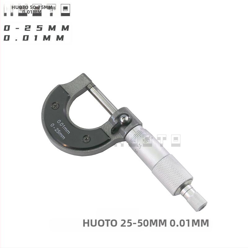 HUOTO Μικρομέτρο νημάτων, εμβέλεια 0-100 mm, μέτρηση εξωτερικού διαμέτρου, μέτρηση μεσαίου διαμέτρου νημάτων, αξεσουάρ μέτρησης πάχους