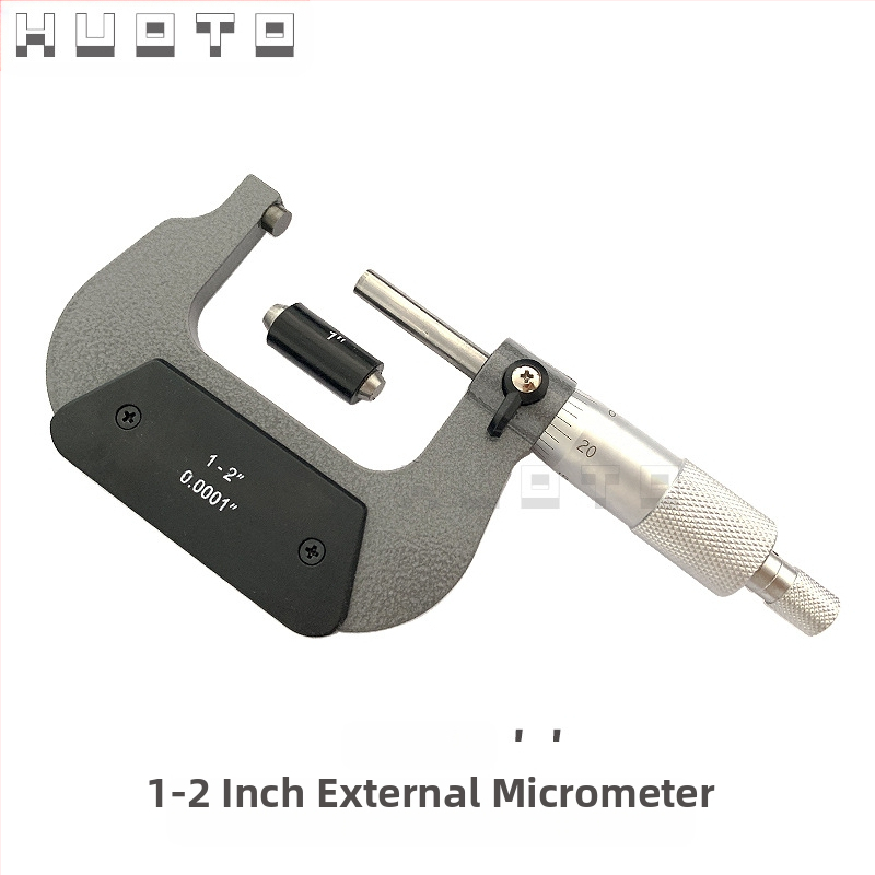 HUOTO Μικρομέτρο νημάτων, εμβέλεια 0-100 mm, μέτρηση εξωτερικού διαμέτρου, μέτρηση μεσαίου διαμέτρου νημάτων, αξεσουάρ μέτρησης πάχους