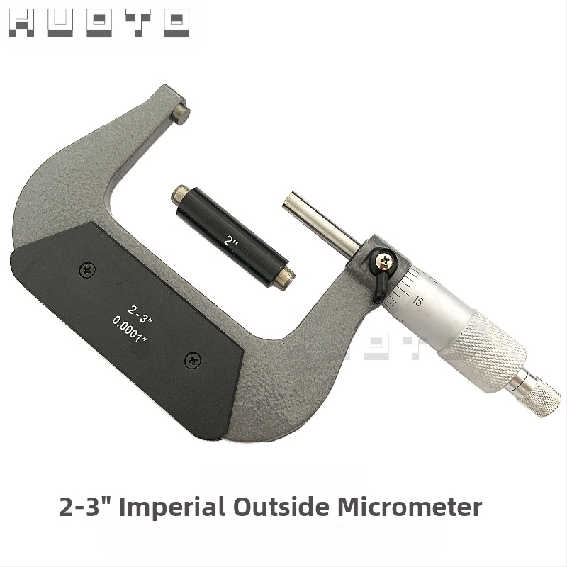 HUOTO Μικρομέτρο νημάτων, εμβέλεια 0-100 mm, μέτρηση εξωτερικού διαμέτρου, μέτρηση μεσαίου διαμέτρου νημάτων, αξεσουάρ μέτρησης πάχους