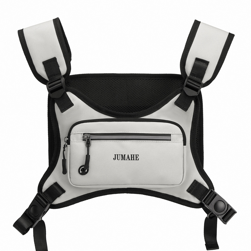 Ανδρική τσάντα θώρακα - Πολυεστέρας, Αδιάβροχη & Ultra-light, Σχέδιο με γράμματα, Άνοιξη 2024