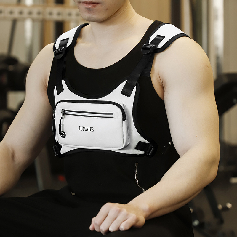 Ανδρική τσάντα θώρακα - Πολυεστέρας, Αδιάβροχη & Ultra-light, Σχέδιο με γράμματα, Άνοιξη 2024