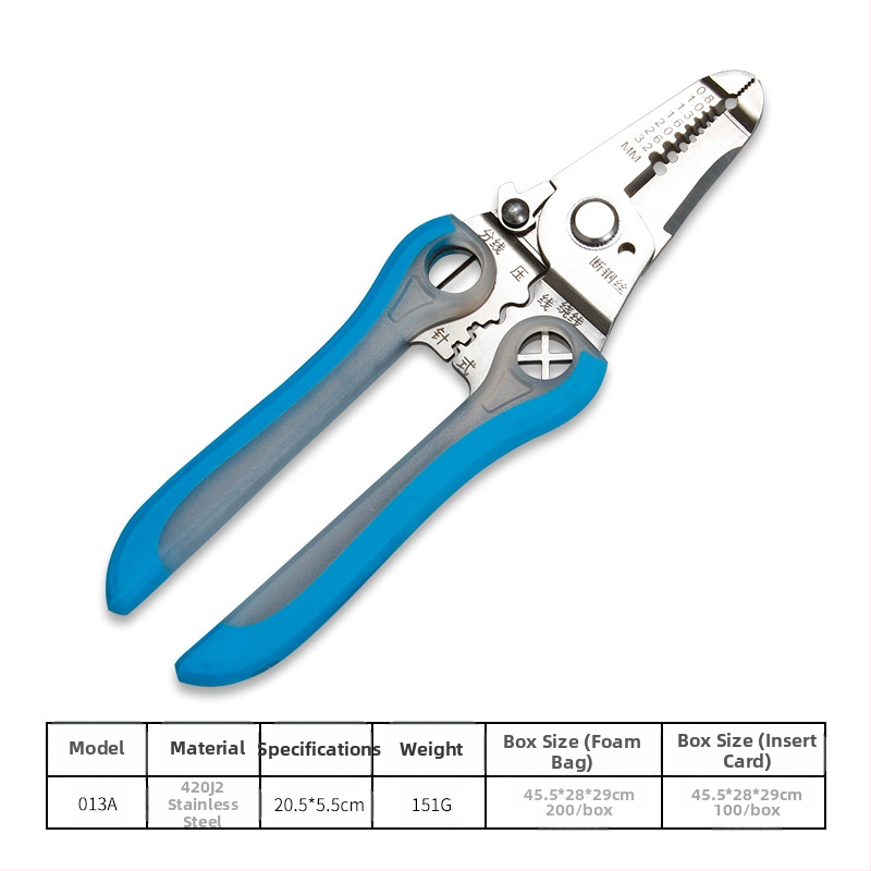 Πολυλειτουργικά τσιμπίδια αποκοπής και crimping καλωδίων για ηλεκτρολόγους – δυνατά και ανθεκτικά, ορθογώνιο σχήμα, 0.155 kg, μάρκα Treatment