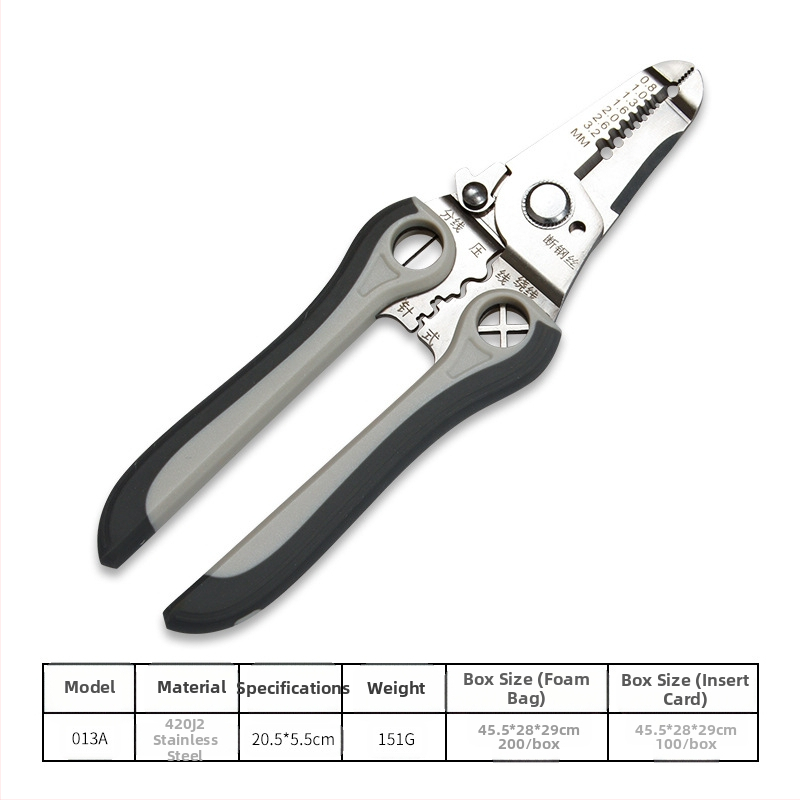 Πολυλειτουργικά τσιμπίδια αποκοπής και crimping καλωδίων για ηλεκτρολόγους – δυνατά και ανθεκτικά, ορθογώνιο σχήμα, 0.155 kg, μάρκα Treatment
