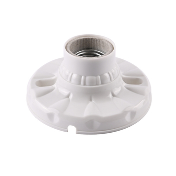 E27 κεραμική βιδωτή βάση λαμπτήρα, PVC σώμα και PVC κάλυμμα, IP20, μοντέλο QPD-008, τροφοδοσία από πρίζα