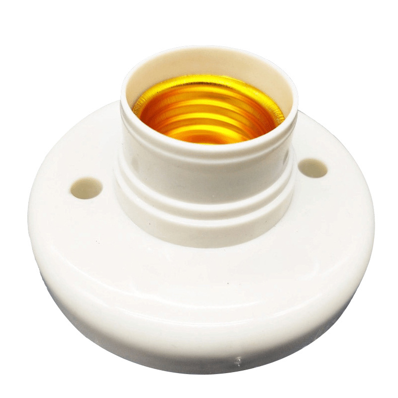 E27 κεραμική βιδωτή βάση λαμπτήρα, PVC σώμα και PVC κάλυμμα, IP20, μοντέλο QPD-008, τροφοδοσία από πρίζα