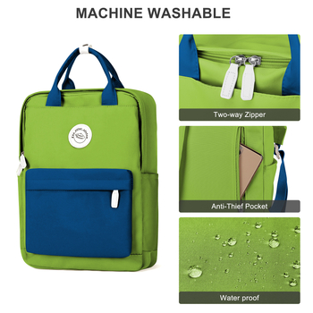 Unisex skolas mugursoma - neilons, izturīga, izliektas plecu siksnas, poliestera odere